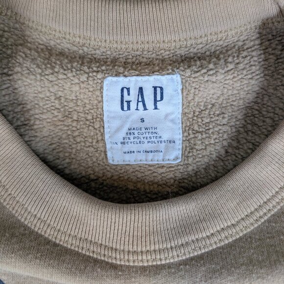 GAP Men's Small Beige Crewneck Sweatshirt - Picture 2 of 13
